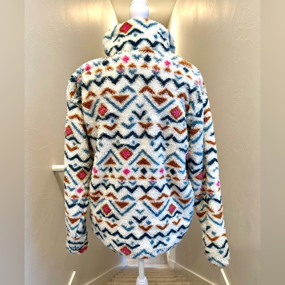 Eddie Bauer Women's Aztec Fleece Quarterzip Sweater Size Small - Picture 4 of 12